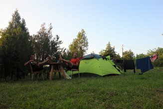 Das erste mal seit Beginn unserer Reise haben wir auf einem Zeltplatz übernachtet